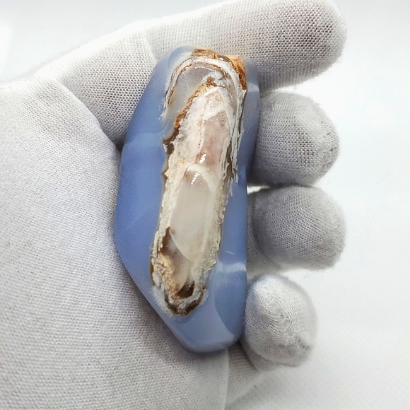 Blue Chalcedony Polished Freeform Gemstone - Picture 4 of 15